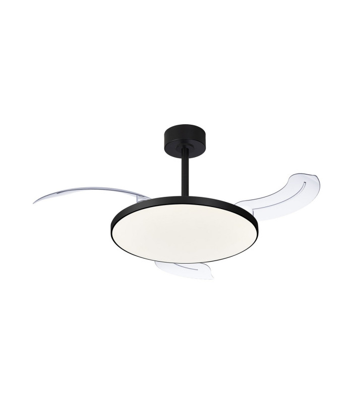 Slim Fan Mini 40cm 45W LED Dimmable Ceiling Light With 25W DC Fan 2700-5000K Remote Control 5000lm Black-1