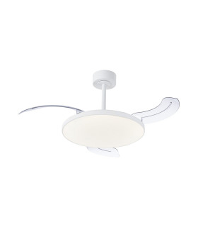 Slim Fan Mini 40cm 45W LED Dimmable Ceiling Light With 25W DC Fan 2700-5000K Remote Control 3150lm White-1