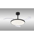 Slim Fan Mini 40cm 45W LED Dimmable Ceiling Light With 25W DC Fan 2700-5000K Remote Control 5000lm Black-2