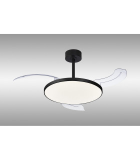 Slim Fan Mini 40cm 45W LED Dimmable Ceiling Light With 25W DC Fan 2700-5000K Remote Control 5000lm Black-2