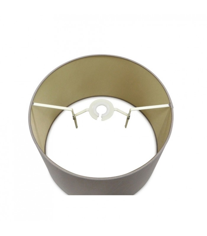 Dual Mount Round Empire, 350, 450 x 280mm Dual Faux Silk Fabric Shade, Taupe, Halo Gold - 5