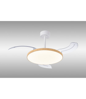 Slim Fan Mini 40cm 45W LED Dimmable Ceiling Light With 25W DC Fan 2700-5000K Remote Control 3150lm Wood-2