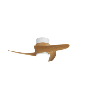 Groenland XS 79.5cm 30W LED Dimmable Ceiling Light With 24W DC Fan 2700-5000K Remote Control 2640lm Wood Effect/White-1