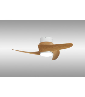 Groenland XS 79.5cm 30W LED Dimmable Ceiling Light With 24W DC Fan 2700-5000K Remote Control 2640lm Wood Effect/White-2
