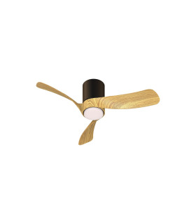 Nemo XS 72cm 18W LED Dimmable Ceiling Light With 26W DC Fan 2700-5000K Remote Control 2800lm Black/Wood-1