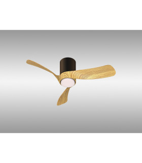 Nemo XS 72cm 18W LED Dimmable Ceiling Light With 26W DC Fan 2700-5000K Remote Control 2800lm Black/Wood-2
