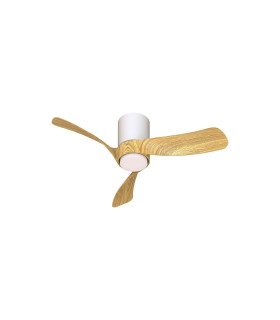 Nemo XS 72cm 18W LED Dimmable Ceiling Light With 26W DC Fan 2700-5000K Remote Control 2800lm White/Wood-1