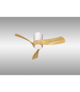 Nemo XS 72cm 18W LED Dimmable Ceiling Light With 26W DC Fan 2700-5000K Remote Control 2800lm White/Wood-2