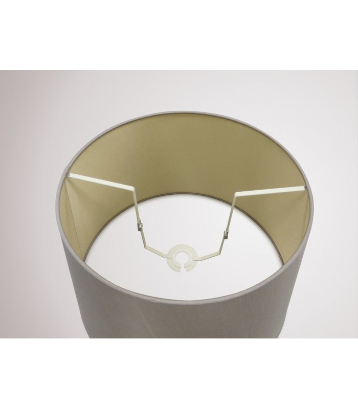 Dual Mount Round Empire, 350, 450 x 280mm Dual Faux Silk Fabric Shade, Taupe, Halo Gold - 9