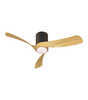 Nemo S 97cm 24W LED Dimmable Ceiling Light With 30W DC Fan 2700-5000K Remote Control 3200lm Black/Wood-1