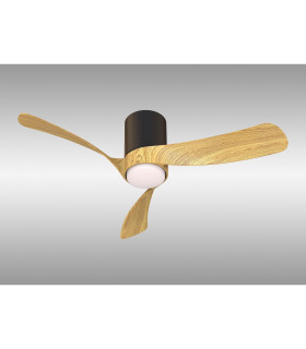 Nemo S 97cm 24W LED Dimmable Ceiling Light With 30W DC Fan 2700-5000K Remote Control 3200lm Black/Wood-2
