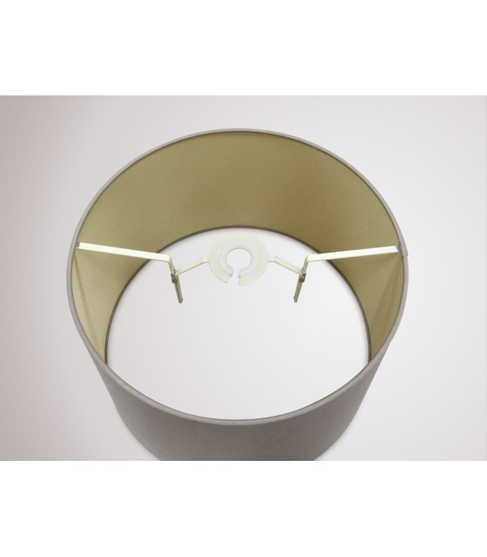 Dual Mount Round Empire, 350, 450 x 280mm Dual Faux Silk Fabric Shade, Taupe, Halo Gold - 10