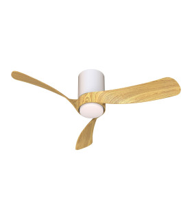 Nemo S 97cm 24W LED Dimmable Ceiling Light With 30W DC Fan 2700-5000K Remote Control 3200lm White/Wood-1