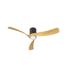 Nemo M 1.2m 24W LED Dimmable Ceiling Light With 32W DC Fan 2700-5000K Remote Control 3200lm Black/Wood-1