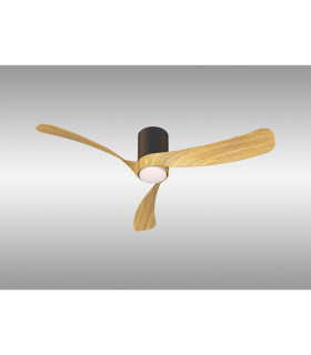 Nemo M 1.2m 24W LED Dimmable Ceiling Light With 32W DC Fan 2700-5000K Remote Control 3200lm Black/Wood-2