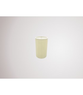 Round Cylinder, 120 x 200mm Faux Silk Fabric Shade, Ivory Pearl, White Laminate - 2