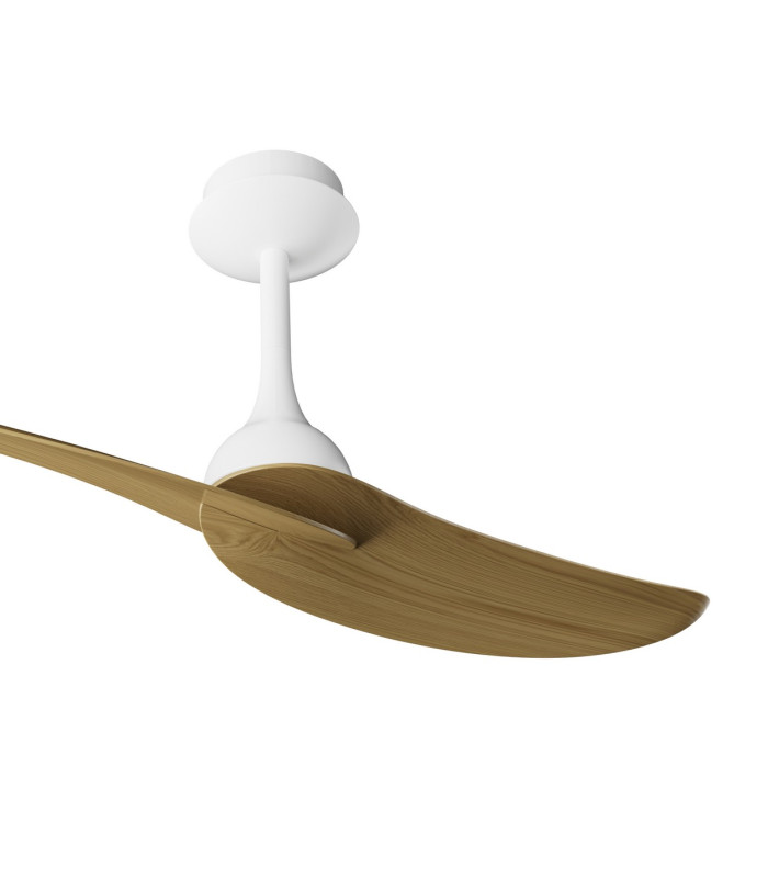 Ipanema 1m 32W Twin Blade Ceiling Fan (No Light) Remote Control White/Wood 5yrs Warranty-5