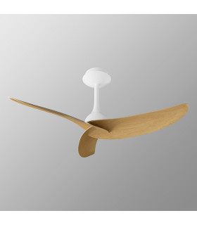 Ipanema 1m 32W Triple Blade Ceiling Fan (No Light) Remote Control White/Wood 5yrs Warranty-2