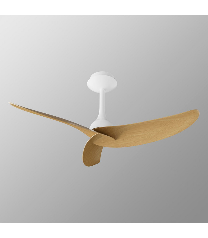 Ipanema 1m 32W Triple Blade Ceiling Fan (No Light) Remote Control White/Wood 5yrs Warranty-2