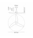 Ipanema 1m 32W Triple Blade Ceiling Fan (No Light) Remote Control White/Wood 5yrs Warranty-3