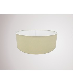 Round Cylinder, 450 x 150mm Faux Silk Fabric Shade, Ivory Pearl, White Laminate - 2