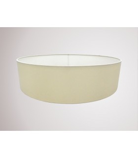 Round Cylinder, 600 x 150mm Faux Silk Fabric Shade, Ivory Pearl, White Laminate - 2