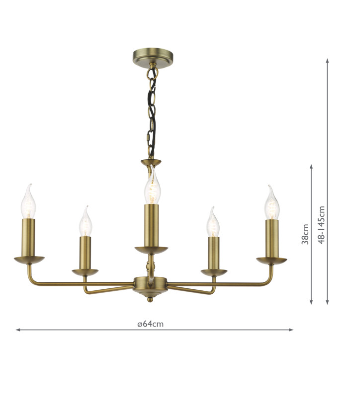 Favian 5 Light Ceiling Pendant Matt Bronze Fitting Only-6