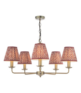 Favian 5 Light Ceiling Pendant Matt Bronze With Shade-1