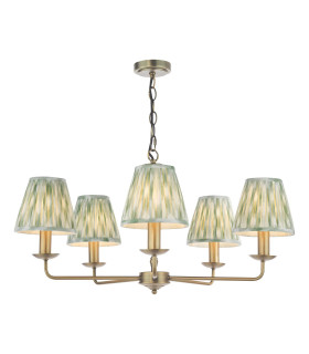 Favian 5 Light Ceiling Pendant Matt Bronze With Shade-1