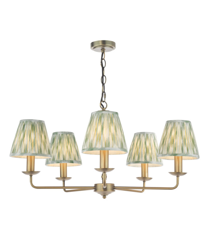 Favian 5 Light Ceiling Pendant Matt Bronze With Shade-1