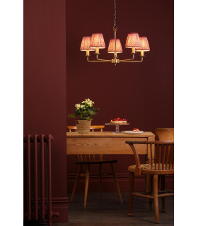 Favian 5 Light Ceiling Pendant Matt Bronze With Shade-2