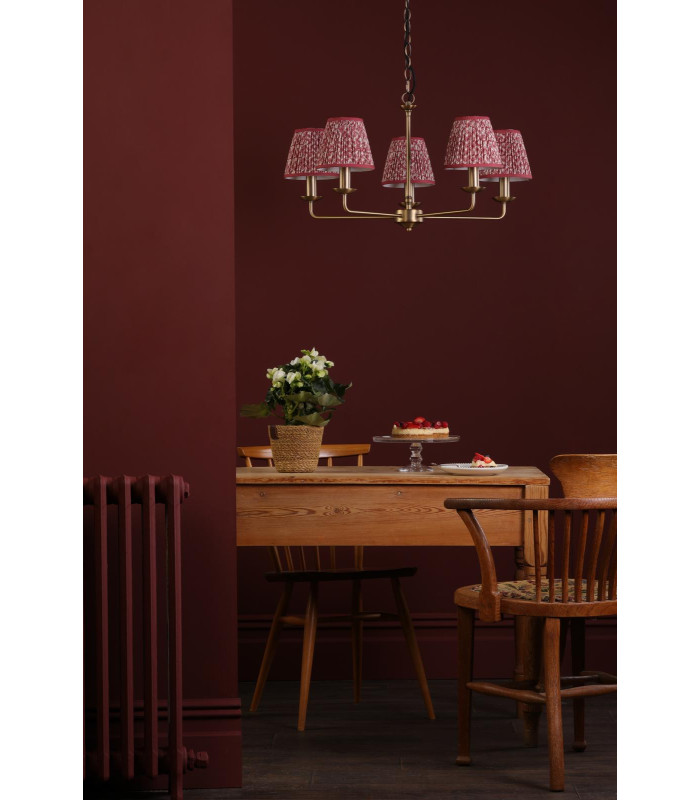 Favian 5 Light Ceiling Pendant Matt Bronze With Shade-3