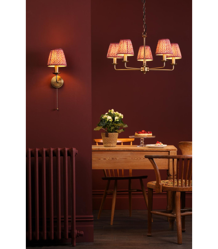 Favian 5 Light Ceiling Pendant Matt Bronze With Shade-4