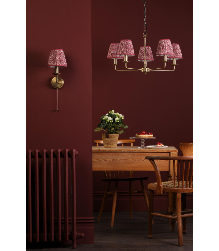 Favian 5 Light Ceiling Pendant Matt Bronze With Shade-5