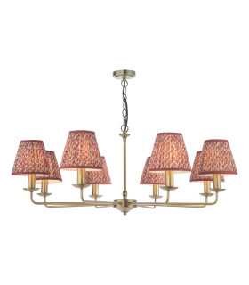 Favian 8 Light Ceiling Pendant Matt Bronze With Shade-1