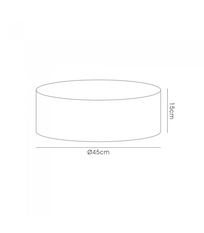 Round Cylinder, 450 x 150mm Dual Faux Silk Fabric Shade, Nude Beige, Moonlight - 3