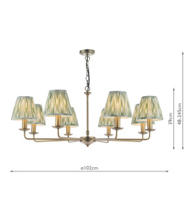 Favian 8 Light Ceiling Pendant Matt Bronze With Shade-2
