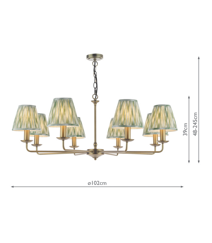 Favian 8 Light Ceiling Pendant Matt Bronze With Shade-2
