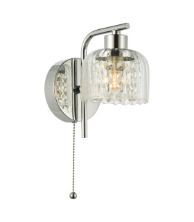Forseti Bathroom Wall Light Polished Chrome and Glass IP44-1