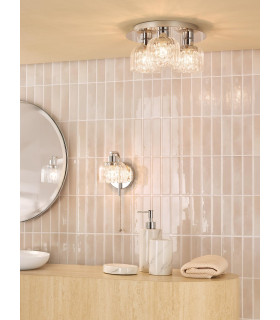 Forseti Bathroom Wall Light Polished Chrome and Glass IP44-2