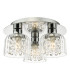 Forseti 3 Light Bathroom Flush Light Polished Chrome and Glass IP44-1