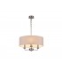 Round Cylinder, 450 x 150mm Dual Faux Silk Fabric Shade, Nude Beige, Moonlight - 6