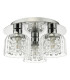Forseti 3 Light Bathroom Flush Light Polished Chrome and Glass IP44-7