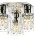 Forseti 3 Light Bathroom Flush Light Polished Chrome and Glass IP44-8