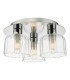 Forseti 3 Light Bathroom Flush Light Polished Chrome and Glass IP44-10