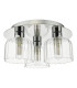 Forseti 3 Light Bathroom Flush Light Polished Chrome and Glass IP44-11