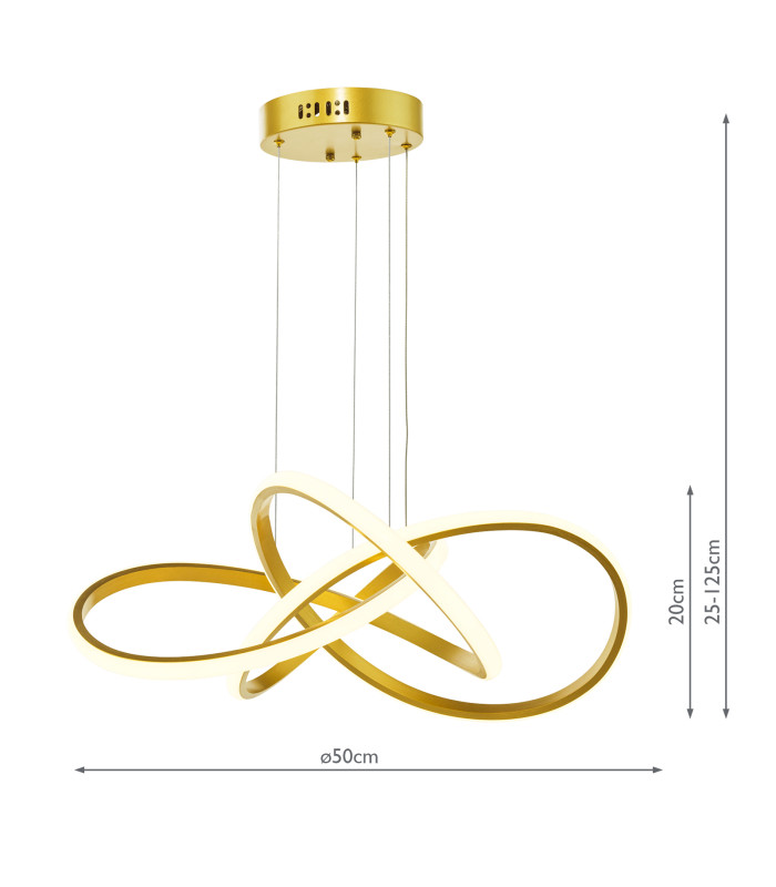 Fusion Ceiling Pendant Satin Gold LED-4