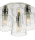 Forseti 3 Light Bathroom Flush Light Polished Chrome and Glass IP44-13