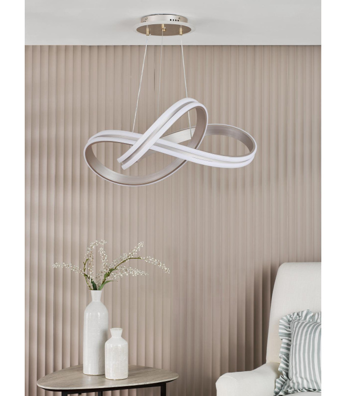 Gavino Ceiling Pendant Brushed Silver LED-4