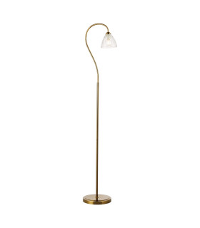 Glynis Floor Lamp Antique Bronze and Ribbed Glass-1